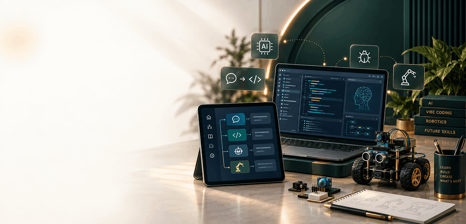 Future skills learning — AI, vibe coding and robotics